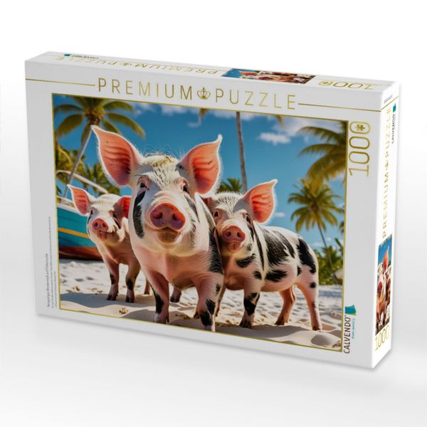 Produktbild: CALVENDO Puzzle Neugieriges Borstenvieh auf Futtersuche | 1000 Teile Lege-Gr&ouml;&szlig;e 64x48cm Foto-Puzzle f&uuml;r gl&uuml;ckliche Stunden