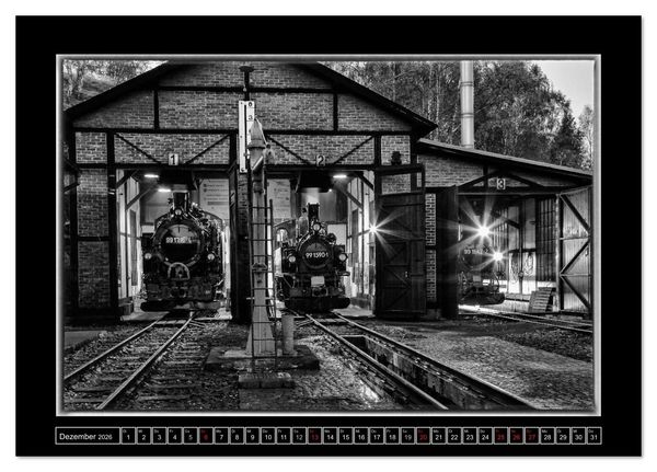 Produktbild: Unter Dampf - Mit der Pre&szlig;nitztalbahn durchs Erzgebirge (Tischkalender 2026 DIN A5 quer), CALVENDO Monatskalender