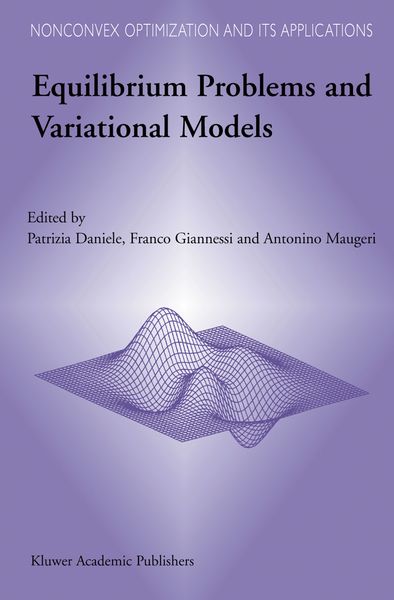 Produktbild: Equilibrium Problems and Variational Models