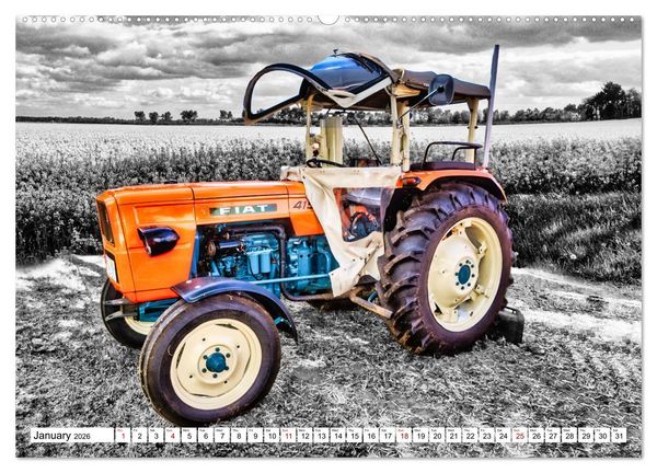Produktbild: Tractors from past times (Wall Calendar 2026 DIN A2 landscape), CALVENDO 12 Month Wall Calendar