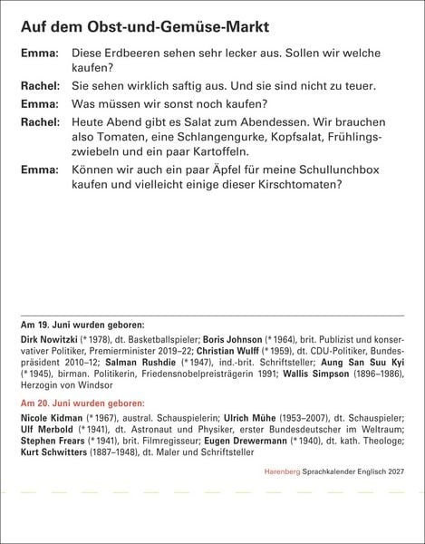 Produktbild: Englisch Sprachkalender 2027 - Englisch lernen leicht gemacht - Tagesabrei&szlig;kalender