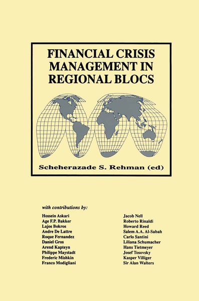 Produktbild: Financial Crisis Management in Regional Blocs