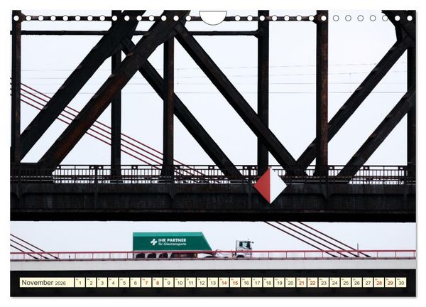 Produktbild: Duisburg - Br&uuml;cken &uuml;ber Br&uuml;cken (Wandkalender 2026 DIN A4 quer), CALVENDO Monatskalender