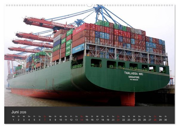 Produktbild: Hafen Hamburg 2026 (hochwertiger Premium Wandkalender 2026 DIN A2 quer), Kunstdruck in Hochglanz