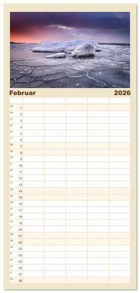 Produktbild: Familienplaner 2026 - Vorpommern im Fokus mit 5 Spalten (Wandkalender, 21 x 45 cm) CALVENDO