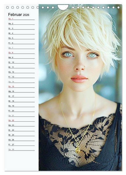 Produktbild: Kurzhaarschnitte. Zeitlose und sch&ouml;ne Schnitte f&uuml;r kurze Haare (Wandkalender 2026 DIN A4 hoch), CALVENDO Monatskalender