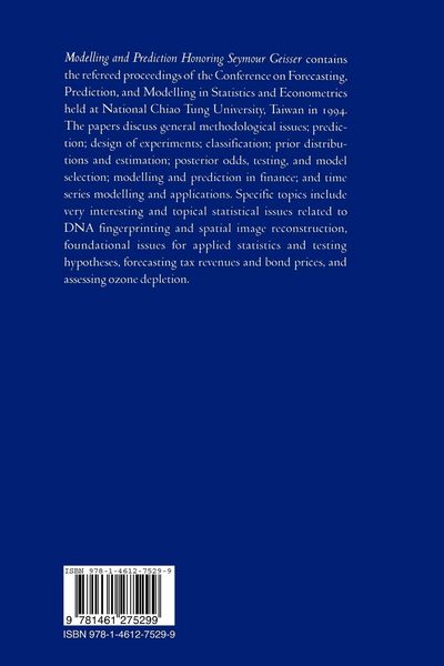 Produktbild: Modelling and Prediction Honoring Seymour Geisser