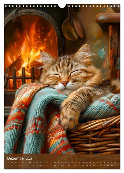Produktbild: Kuschelkatzen - Fellnasen im Schlummerland (Wandkalender 2026 DIN A3 hoch), CALVENDO Monatskalender
