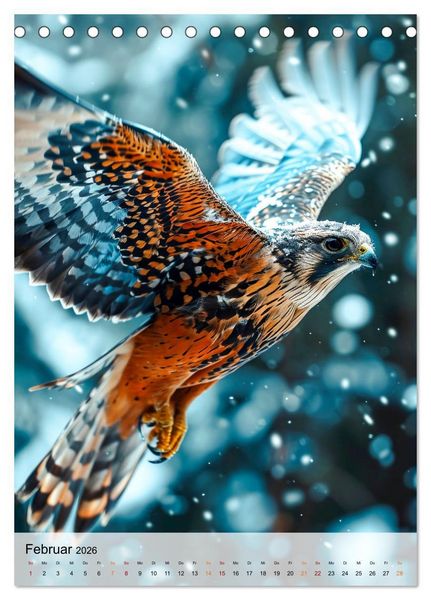 Produktbild: V&ouml;gel - K&uuml;nstler im Flug (Tischkalender 2026 DIN A5 hoch), CALVENDO Monatskalender