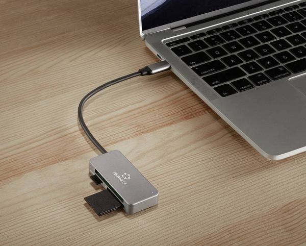 Produktbild: Renkforce RF-PCR-210 Externer Speicherkartenleser USB-C&reg; (USB 3.2 Gen 1) Silber