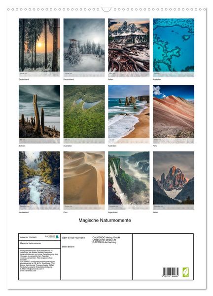 Produktbild: Magische Naturmomente (Wandkalender 2026 DIN A2 hoch), CALVENDO Monatskalender