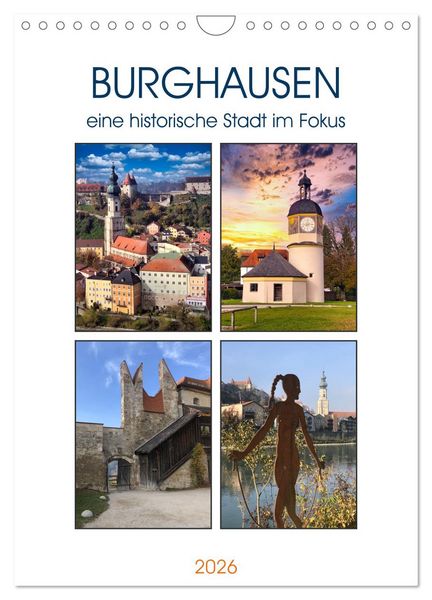 Produktbild: Burghausen, eine historische Stadt im Fokus (Wandkalender 2026 DIN A4 hoch), CALVENDO Monatskalender