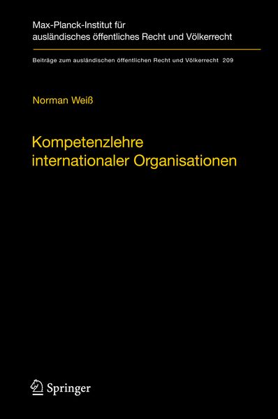 Produktbild: Kompetenzlehre internationaler Organisationen