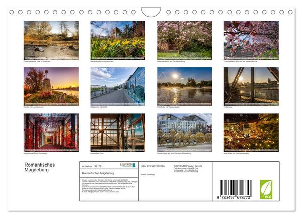 Produktbild: Romantisches Magdeburg (Wandkalender 2026 DIN A4 quer), CALVENDO Monatskalender