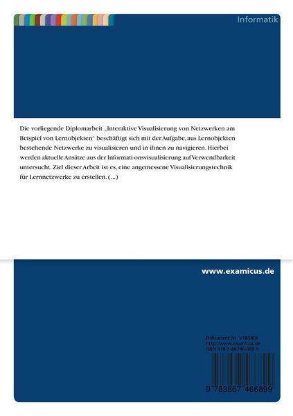 Produktbild: Interaktive Visualisierung von Netzwerken am Beispiel von Lernobjekten