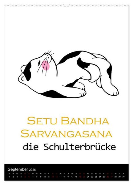 Produktbild: Yogakatzen - ganz entspannt im Hier und Jetzt (Wandkalender 2026 DIN A2 hoch), CALVENDO Monatskalender