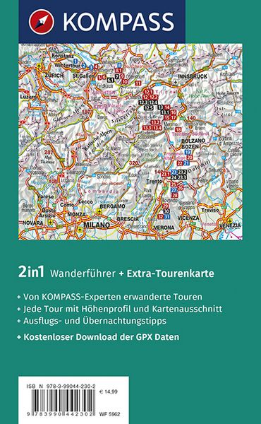 Produktbild: KOMPASS Wanderf&uuml;hrer 5962 Europ&auml;ischer Fernwanderweg E5, Von Konstanz nach Verona