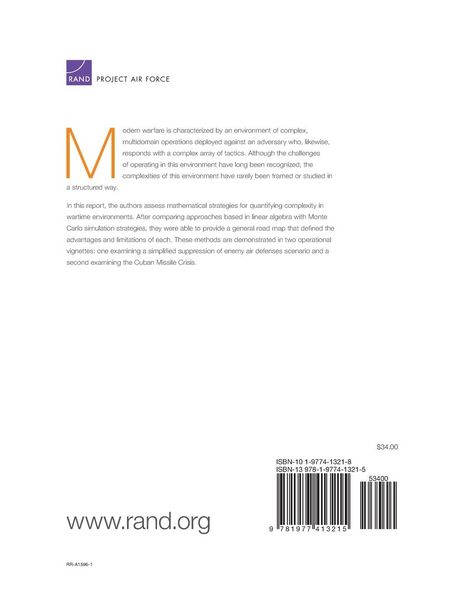 Produktbild: Developing Models and Metrics to Assess the Impacts of Complexity in Operational Settings