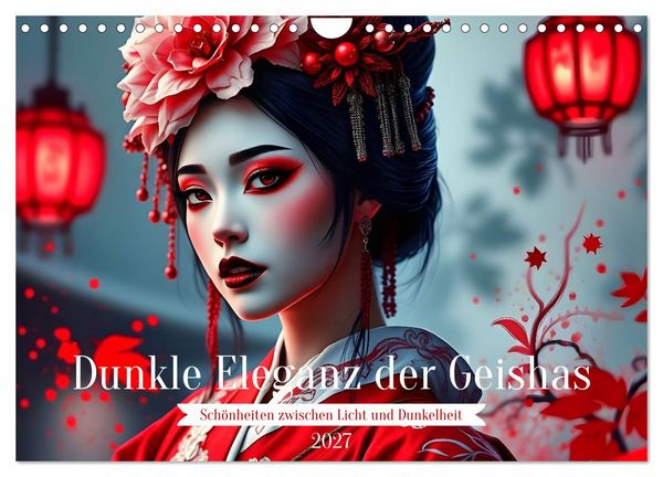 Produktbild: Dunkle Eleganz der Geishas (Wandkalender 2027 DIN A4 quer), CALVENDO Monatskalender