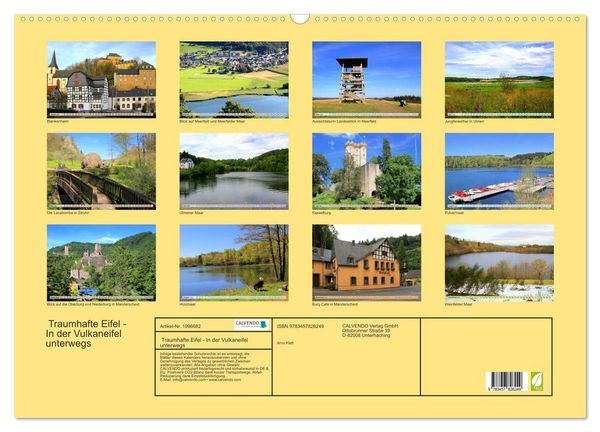 Produktbild: Traumhafte Eifel - In der Vulkaneifel unterwegs (Wandkalender 2026 DIN A2 quer), CALVENDO Monatskalender