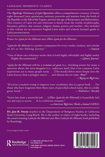 Produktbild: The Routledge Dictionary of Latin Quotations