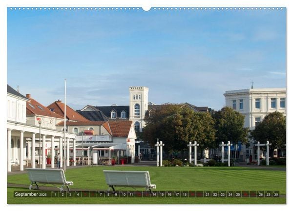 Produktbild: Ostfriesische Inseln - Borkum, Norderney, Juist, Baltrum, Langeoog, Spiekeroog, Wangerooge (hochwertiger Premium Wandkalender 2026 DIN A2 quer), Kunstdruck in Hochglanz