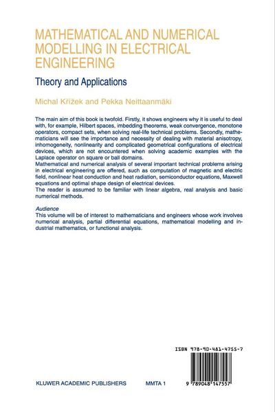 Produktbild: Mathematical and Numerical Modelling in Electrical Engineering Theory and Applications