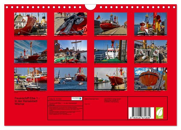 Produktbild: Feuerschiff Elbe 1 - In der Hansestadt Wismar (Wandkalender 2026 DIN A4 quer), CALVENDO Monatskalender