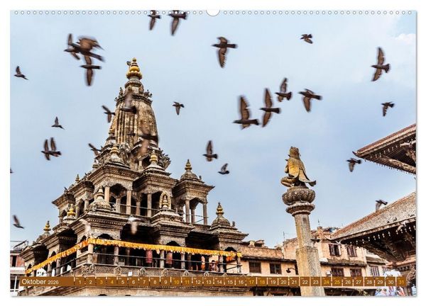 Produktbild: K&ouml;nigsst&auml;tte im Kathmandutal (Wandkalender 2026 DIN A2 quer), CALVENDO Monatskalender