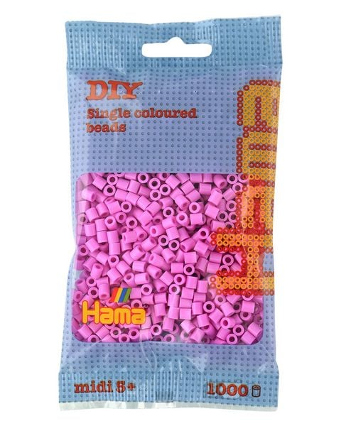 Produktbild: Hama&reg; B&uuml;gelperlen Midi - Pastell Pink 1000 Perlen.