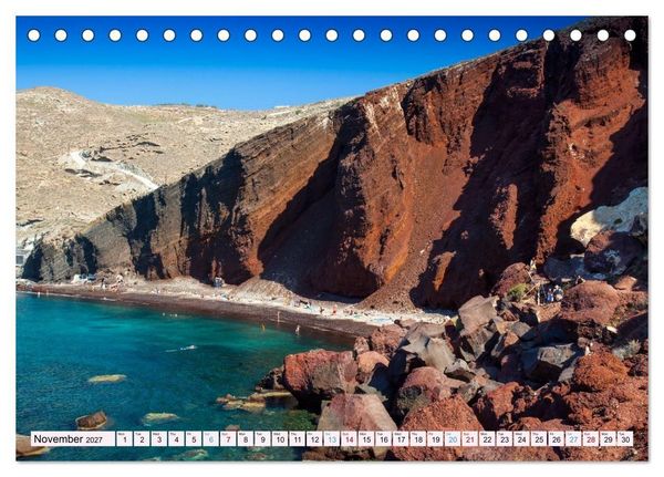 Produktbild: Santorini Island in the Light of the Aegean (Desk Calendar 2027 DIN A5 landscape), CALVENDO 12 Month DeskCalendar
