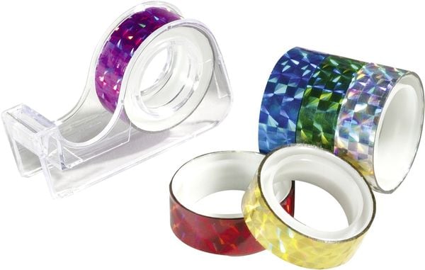 Produktbild: Folia  Holo Tape BASIC, 12mmx2m, 6 Rollen, farbig sortiert