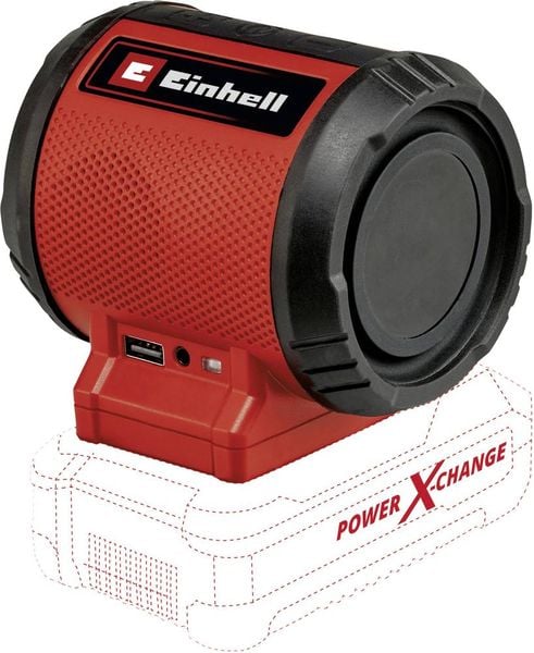 Einhell Power X-Change TC-SR 18 Li BT - Solo Bluetooth® Lautsprecher AUX, USB Rot