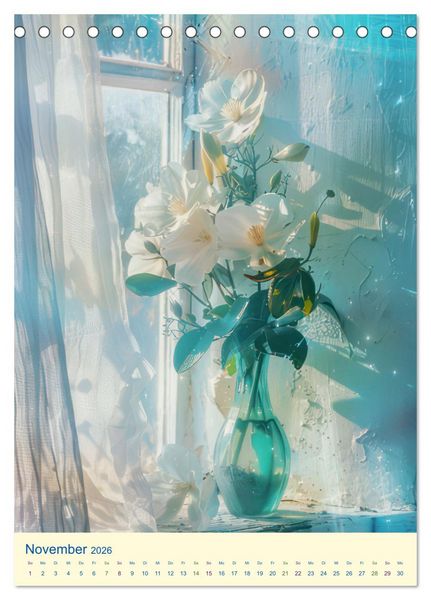 Produktbild: Blumen in zauberhaftem Licht (Tischkalender 2026 DIN A5 hoch), CALVENDO Monatskalender