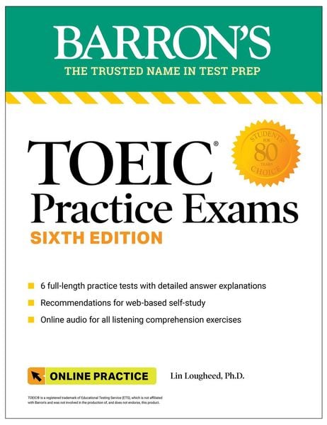 Produktbild: TOEIC Practice Exams: 6 Practice Tests + Online Audio
