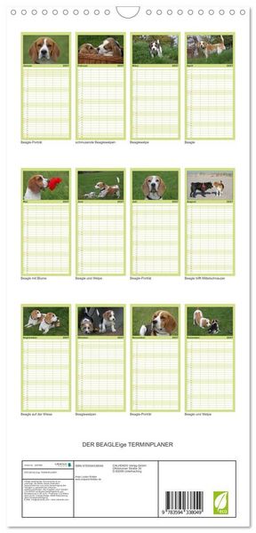 Produktbild: Familienplaner 2027 - DER BEAGLEige TERMINPLANER mit 5 Spalten (Wandkalender, 21 x 45 cm) CALVENDO