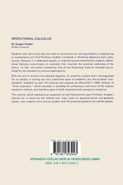 Produktbild: Operational Calculus