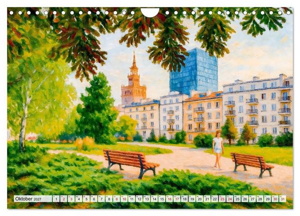 Produktbild: Warschau Impressionen - Historische Orte in leuchtenden Farben (Wandkalender 2027 DIN A4 quer), CALVENDO Monatskalender