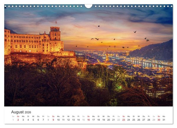 Produktbild: D&auml;mmerung in der Metropolregion Rhein-Neckar (Wandkalender 2026 DIN A3 quer), CALVENDO Monatskalender