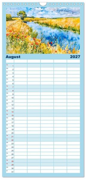 Produktbild: Familienplaner 2027 - Havelland Flair - Immer in Flussn&auml;he mit 5 Spalten (Wandkalender, 21 x 45 cm) CALVENDO