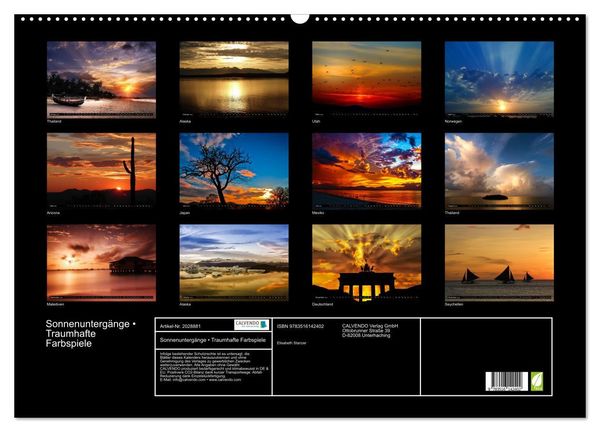 Produktbild: Sonnenunterg&auml;nge &bull; Traumhafte Farbspiele (Wandkalender 2026 DIN A2 quer), CALVENDO Monatskalender