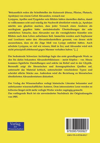 Produktbild: Die erhaltenen Darstellungen Alexanders des Gro&szlig;en