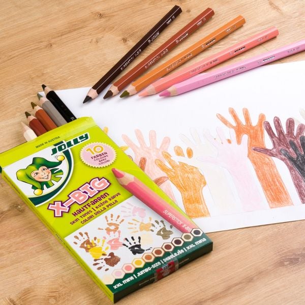 Produktbild: JOLLY Buntstifte X-BIG Hautfarben, 10-er Kartonetui