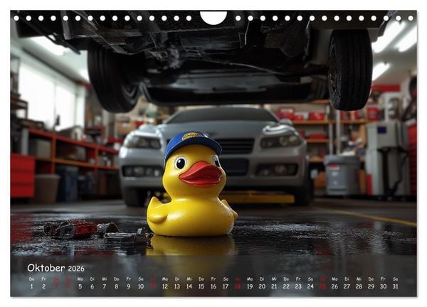 Produktbild: Badeenten Kalender - Quietscheenten in der Berufswelt (Wandkalender 2026 DIN A4 quer), CALVENDO Monatskalender