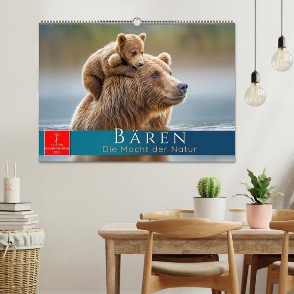 Produktbild: B&auml;ren - Die Macht der Natur (Wandkalender 2026 DIN A2 quer), CALVENDO Monatskalender