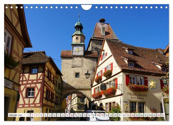 Produktbild: Rothenburg ob der Tauber. Sehensw&uuml;rdigkeiten. (Wandkalender 2027 DIN A4 quer), CALVENDO Monatskalender