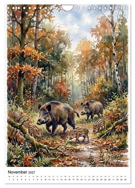 Produktbild: Begegnungen im Wald (Wandkalender 2027 DIN A4 hoch), CALVENDO Monatskalender