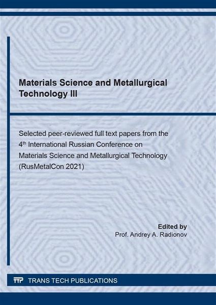 Produktbild: Materials Science and Metallurgical Technology III