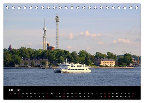 Produktbild: Sommer in Stockholm 2026 (Tischkalender 2026 DIN A5 quer), CALVENDO Monatskalender