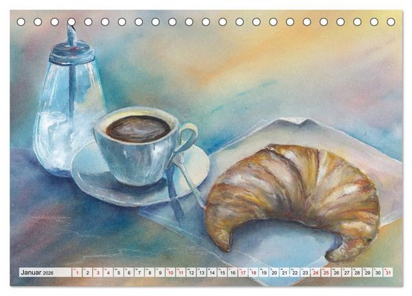 Produktbild: Frankreich Aquarelle (Tischkalender 2026 DIN A5 quer), CALVENDO Monatskalender